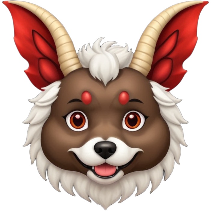 Dog with Horns and Vampire Wings